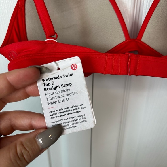 Lululemon Waterside Swim Top *D Cup True Red sz.2 - Picture 8 of 8
